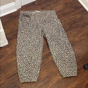 Abercrombie & Fitch Leopard Print Barrel Jeans